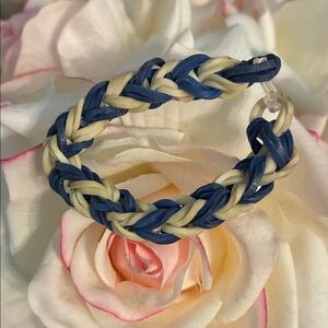 💙Blue and Cream Braided Bracelet